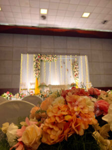 Reception stage decoration